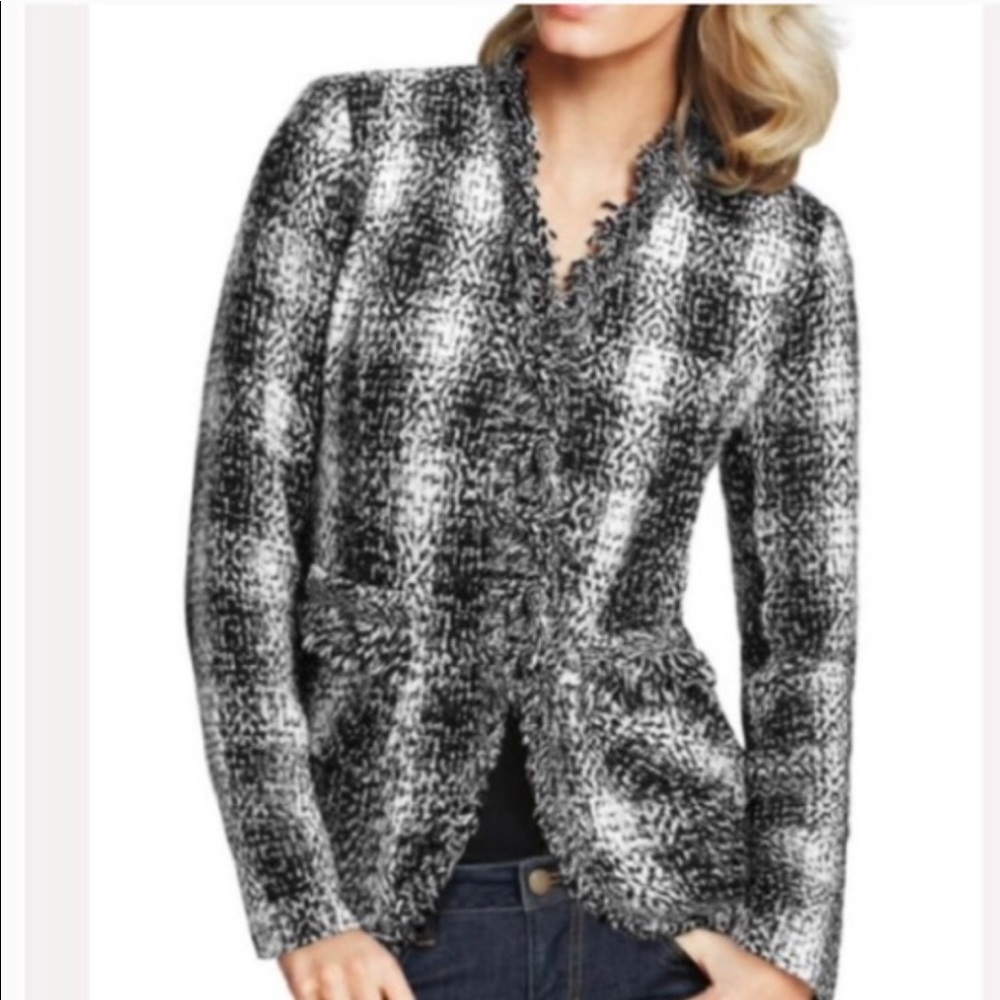 CAbi Carol Anderson Black/White Jacket #909 Sz. 4